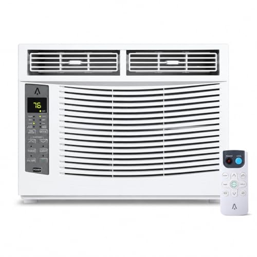 Image of 6000 BTU Window Air Conditioner, Room AC Unit, Cools Up to 250 Sq. Ft. Energy Efficient Air Conditioner with Remote /Application Control, Timer, Bedroom /Living Room