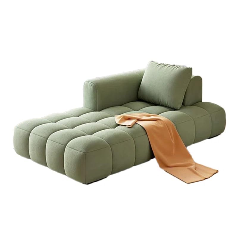 Image of LEGACY OF COMFORT Azure Solid Wood Frame Indoor Chaise Lounges Upholstered Chaise Lounge for Living Room (Right Hand Side, Green)