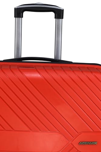 Image of ACEPACK Dawn Small Size Lightweight Luggage - Recyclable Polypropylene, Anti-Theft Double Safety Zipper, Built-in Number Lock, 3-Year Warranty (20,Red)
