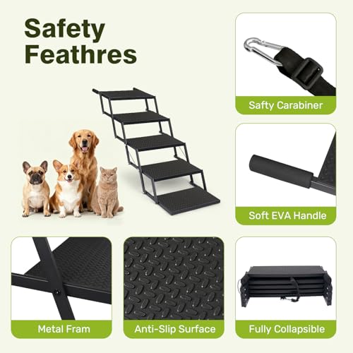 Upgraded Non-Slip Pet Stairs for SUV