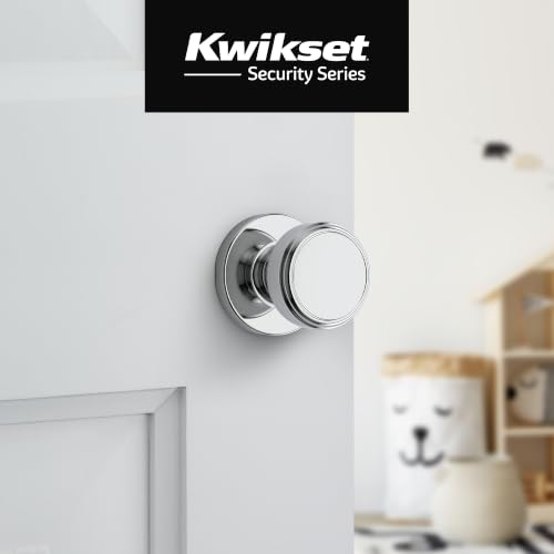 Image of Kwikset Maven Non-Locking Door Knob for Hallway and Closet, Polished Chrome