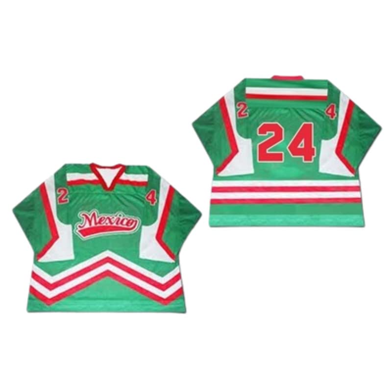 Mexico National Team Hockey Jersey Any Player or Number Sewn Green