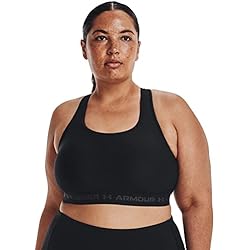 Crossback Mid Bra Sujetador Deportivo Mujer (Pack de 1) 5 Under Armour Ua Crossback Mid Bra, Sujetador Deportivo Mujer, Negro (black Jet Gray), M