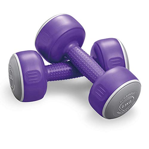 Body Sculpture Unisex's BW108-05 Dumbbells, Purple, 2x2.5KG