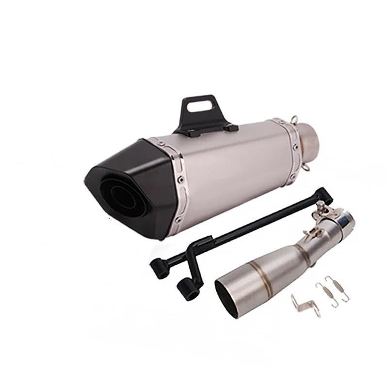Silencieux d'échappement moto en acier argenté pour Italjet Dragster 125 200