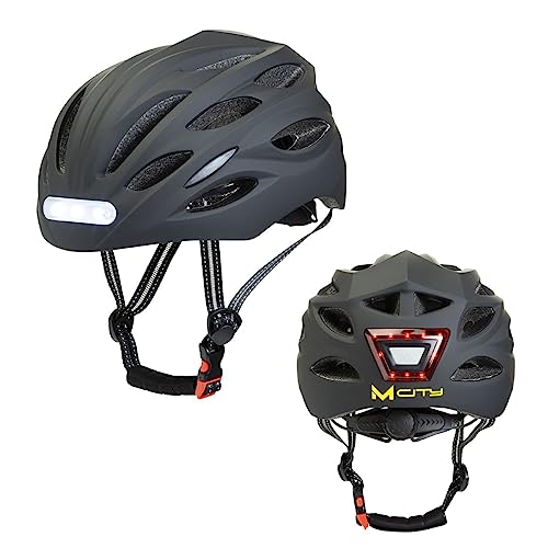 Casco Deportivo con luz Frontal y Trasera LED para Adultos