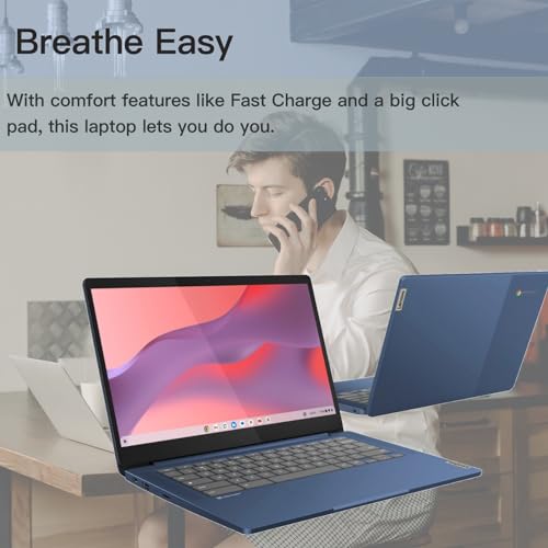 Image of Lenovo 14'' FHD Touchscreen Slim 3 Chromebook Laptop for Business Student, 8-Core MediaTek Kompanio 520, 4GB RAM, 64GB eMMC, 256GB Micro SD Card, Wi-Fi6, Long-Battery Life, Chrome OS