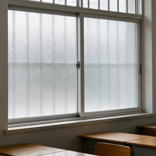 Vinilos para Cristales 40 x 710 cm, Semi-Privacidad, sin Pegamento Electrostatica, Translucido Rayos UV, Vinilos para Privacidad, para Dormitorio Oficinas, Mate Puro