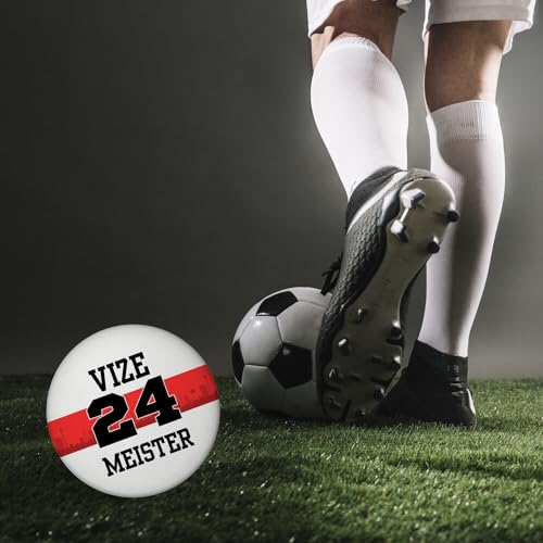 Stuttgart Brustring Magnet rund mit Spruch Vizemeister 2024 Überraschungsvize aus Schwaben Internationale Fußballmeisterschafts-Sensation voller Stolz
