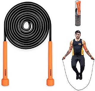 Phoenix Fitness Speed Skipping Rope - Lightweight Jump Rope - Jumping Tangle Rope - Speed Rope for Fat Burning, Fat Loss, Conditioning, Interval Training, Boxing, Crossfit and MMA