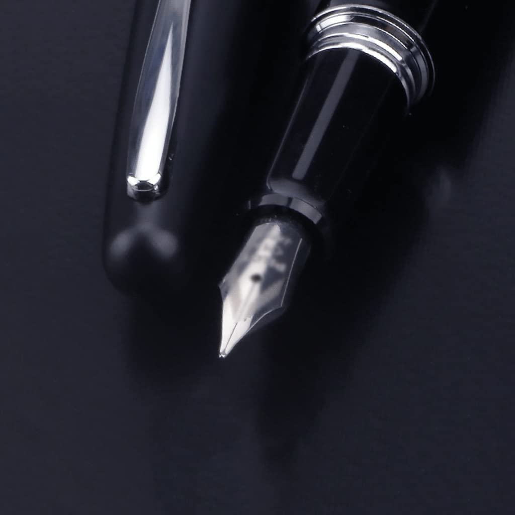 Pluma estilográfica Pluma estilográfica de lujo Pluma estilográfica de lujo minimalista Textura de metal Punta fina Coleccionistas Bolígrafos Regalo for hombres Mujeres Oficina ejecutiva profesi
