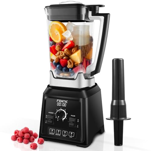 Fentic Blender Mixeur – 2000W - Puissant Mixeur - 2 Litres – Blender pour Smoothies avec 8 Vitesses et 4 Programmes – Ice Crusher