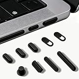 9 PCS Dust Plug Cover for MacBook Air 13.6' 15.3' M4 M3 M2, MacBook Pro 14 16 M5 M4 M3 M2 M1, MacBook Pro 13 M2 M1, Dust Plug for HDMI, Thunderbolt,SD,Charger Port,Headphone & 2PCS Webcam Cover Slide