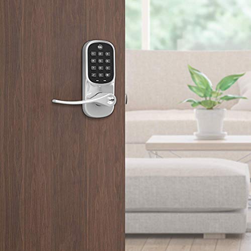 Image of Yale Assure Lever, Keypad Door Lever (for Doors with no deadbolt) - Keyless Entry with pin Code Unlocking and one-Touch, or Auto-Locking - Nickel