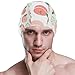 susiyo Cartoon Peach and Flowers Mens Swim Caps Polyester Swimming Hat for Adult and Youth