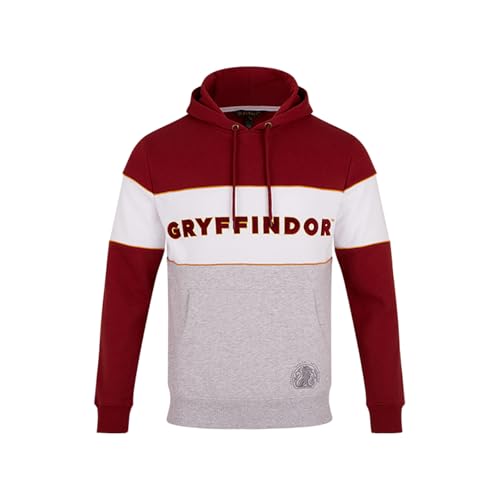 Harry Potter Gryffindor Hoodie - Hogwarts House Sweatshirt - Unisex Pullover with Crest &...