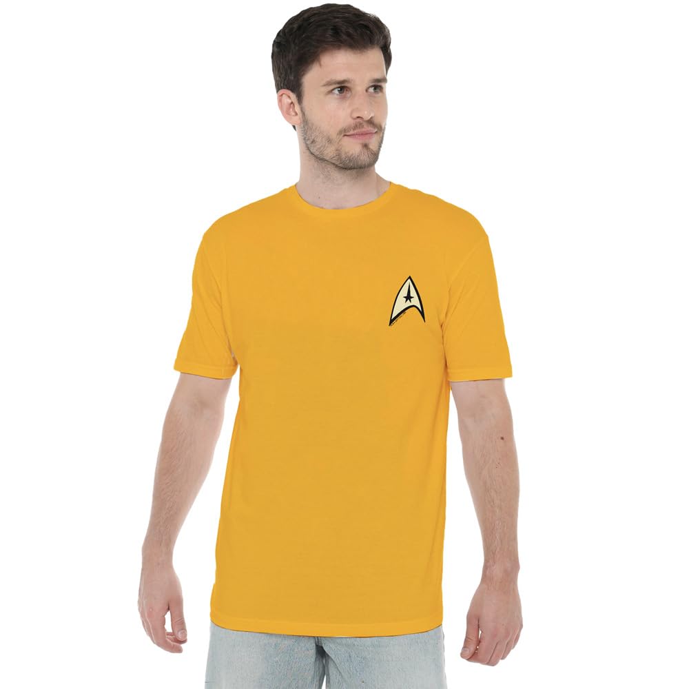 Star Trek Command Uniform W Foil Unisex T Shirt, Gold, XX-Large