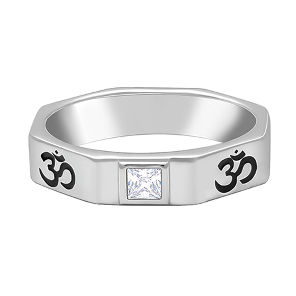 925 Silver Om Ring For Men,Fixed Size,| Gifts for Men and Boys | With Certificate of Authenticity and 925 Stamp | 6 Months Warranty-image-41