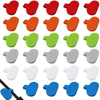 30 PCS Cable Labels, Multi-Color Write On Cord Labels Wire Tags for Electronics, Computers Cable Management and Identification