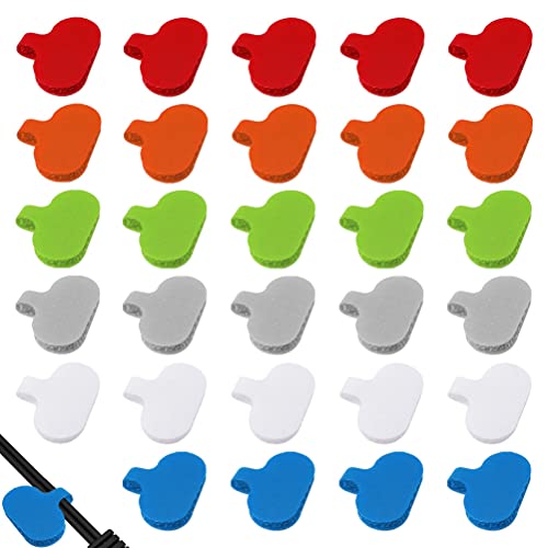 30 PCS Cable Labels, 2X1.2 inches Multi-Color Write On Cord Labels Wire Tags for Electronics, Computers Cable Management and Identification