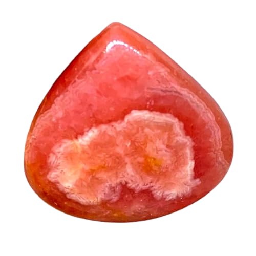 Rhodochrosite naturelle dos plat 26mm pour réussir vos sertissages de bijoux sans colle