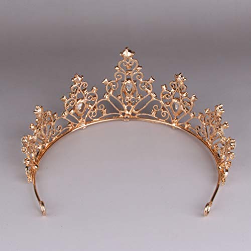 Lurrose 1pc Bridal Crystal Tiara Vintage Tiara and Crown Hair Accessories for Wedding Party, Green - Image 4