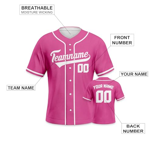 Camiseta personalizada para béisbol con botones y bordado miniatura 5