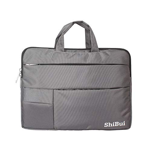 Image of SHIBUI Waterproof and Multi-Pocket Laptop Sleeve Handbag Compatible 12-13.3 Inch New 2018 Release A1932, A1989 & A1706 & A1708 | MacBook Air | 12.9 Inch iPad Pro (15 Inch, Grey 1000-DY)
