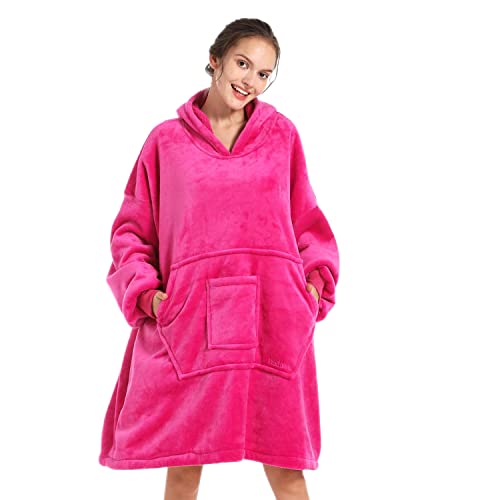 REDESS Decke mit Ärmeln Decken Hoodie Sweatshirt, tragbare Decke, übergroßer Sherpa mit Ärmeln und Riesentasche… – Ansicht 1