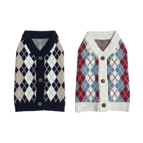 Knit Cardigan Sweater for Dogs and Cats Button Front Pet Outfit Warm Winter Apparel for Small Medium Large Pets Daily Wear Gift#1 XS - Image 5