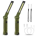 Lmaytech Men Tools for Christmas Birthday Gift 2 Packs LED Rechargeable Work Light Flashlights, 360°Rotate 5 Modes,Gifts for Men Him Dad Handyman for Car Repair, Grill and Outdoor
