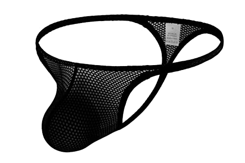 eywlwaar Men's Nylon Thong Underwear Breathable Low Rise G-string Panties