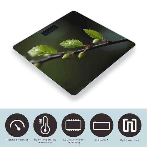 Báscula digital de baño New Leaves en vidrio templado miniatura 3