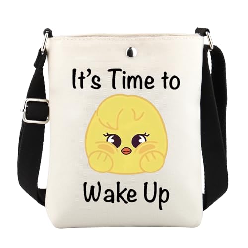 VAMSII It's Time To Wake Up Crossbody Bag Korean Group Merch For Kpop Music Lover (to Wake Up MB)