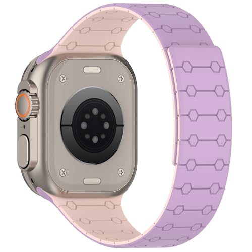 Image of Velour Silicone Watch Strap Compatible with Apple Watch 41mm, 40mm & 38mm, for iWatch Series SE, SE2,10 9, 8, 7, 6, 5, 4, 3 -Sport Loop for Men & Women(Watch Not Included)