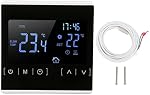 Smart Thermostat, Touch Screen Dual Control Home Temperature Controller for Floor Heating AC 85V to to 240V White
