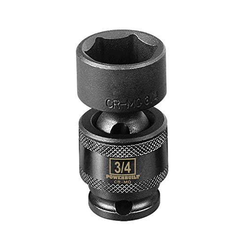 Powerbuilt 3/8" Drive 6 Pt. Sae Universal Impact Socket 3/4" - 647222 #TOP17