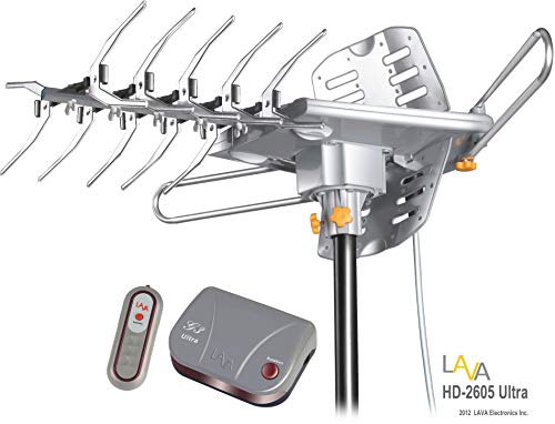 Lava Hd-2605 Outdoor HDTv Antenna Long Range 4K 1080P 360 Degree Rotation High