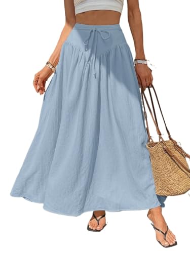 Solid Color Knotted Casual Skirt Basic Women's Summer Casual Vinage Skirt