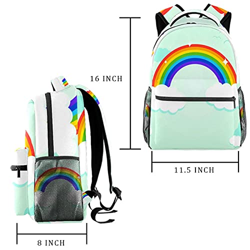 Sac à dos de voyage arc-en-ciel pour les sorties scolaires et vacances des enfants