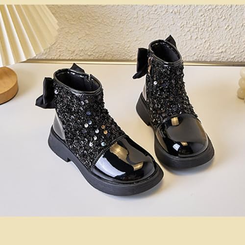 Girls Ankle Boots Fashion Boots for Girls with Zipper Short Sparkle Sequins Booties Lightweight Comfy Boots for Toddler/Little Kids/Big Kids3