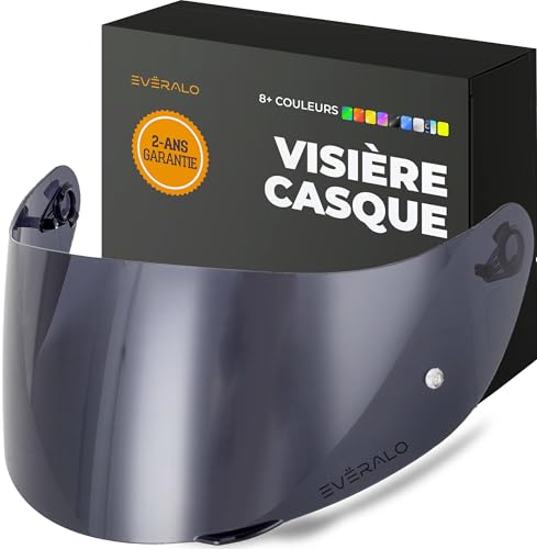 Everalo Visière compatible avec Agv K1 - K1s - K3sv - K5 - K5s - S4sv - Horizon - Skyline - Strada - Stealth sv - Compact - GT-2 - Visière de casque...