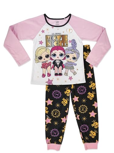L.O.L. Surprise! Girls' Cozy Long Sleeve Pajama Set - Adorable 2-Piece Sleepwear for Little Fashionistas