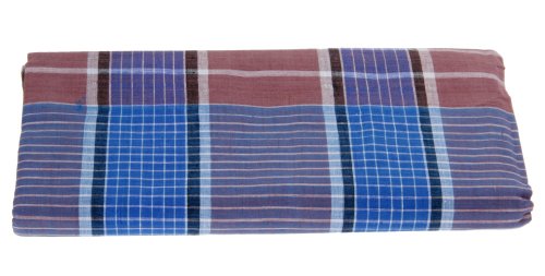 100% Cotton Handloom Mens Checkered Lungi / Dhoti / Sarong / Wrap
