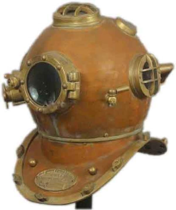 Brown Diving Helmet Mark V Antique Finish Helmet 18 Inch Scuba Divers Helmet