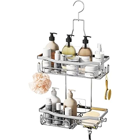 HapiRm Hanging Shower Caddy with Razor and Soap Holder Cover