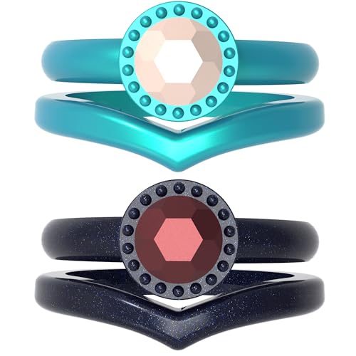 Bague silicone femme lot de 4 anneaux en caoutchouc élastiques pour la gym