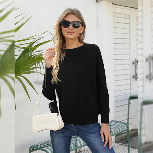 Pullover Sweater for Women's Elegant Crew Neck Long Sleeves Fall Winter Knit Sweater Outfits4