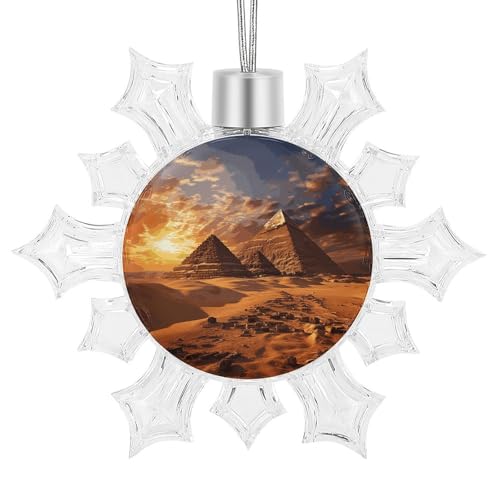 Decorazioni natalizie piramidi egiziane fiocco di neve ornamenti bellissimi ornamenti di Natale per inverno albero di Natale Capodanno decorazione festa