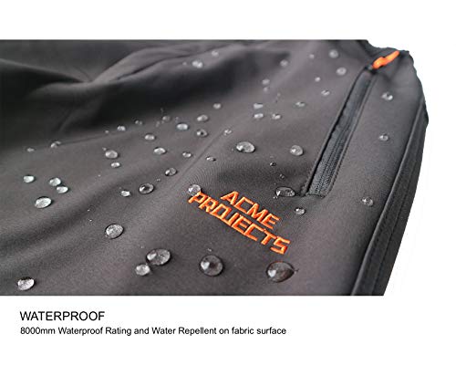 Acme Projects fleece-futter softshell-hosen, 100% wasserdicht, atmungsaktiv männer, x-large Schwarz